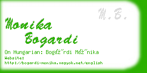 monika bogardi business card